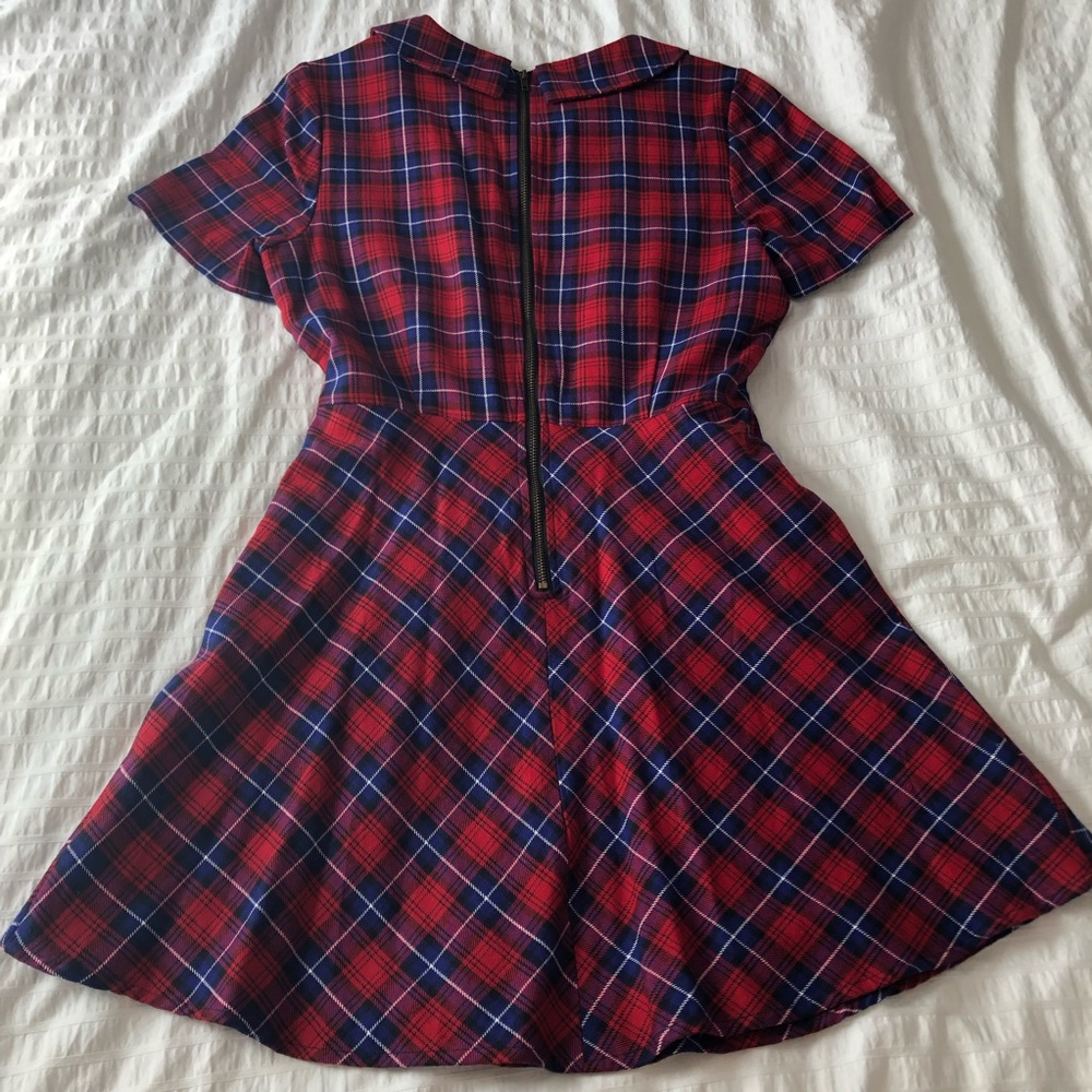 Plaid Fit n Flare Mini Dress - Picture 3 of 6